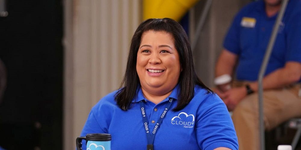 An image of Sandra smiling in Superstore