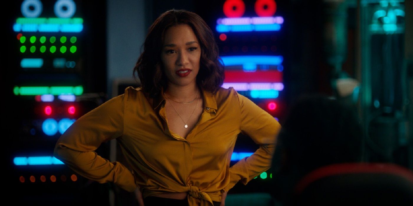 Iris with her hands on her waist in The Flash