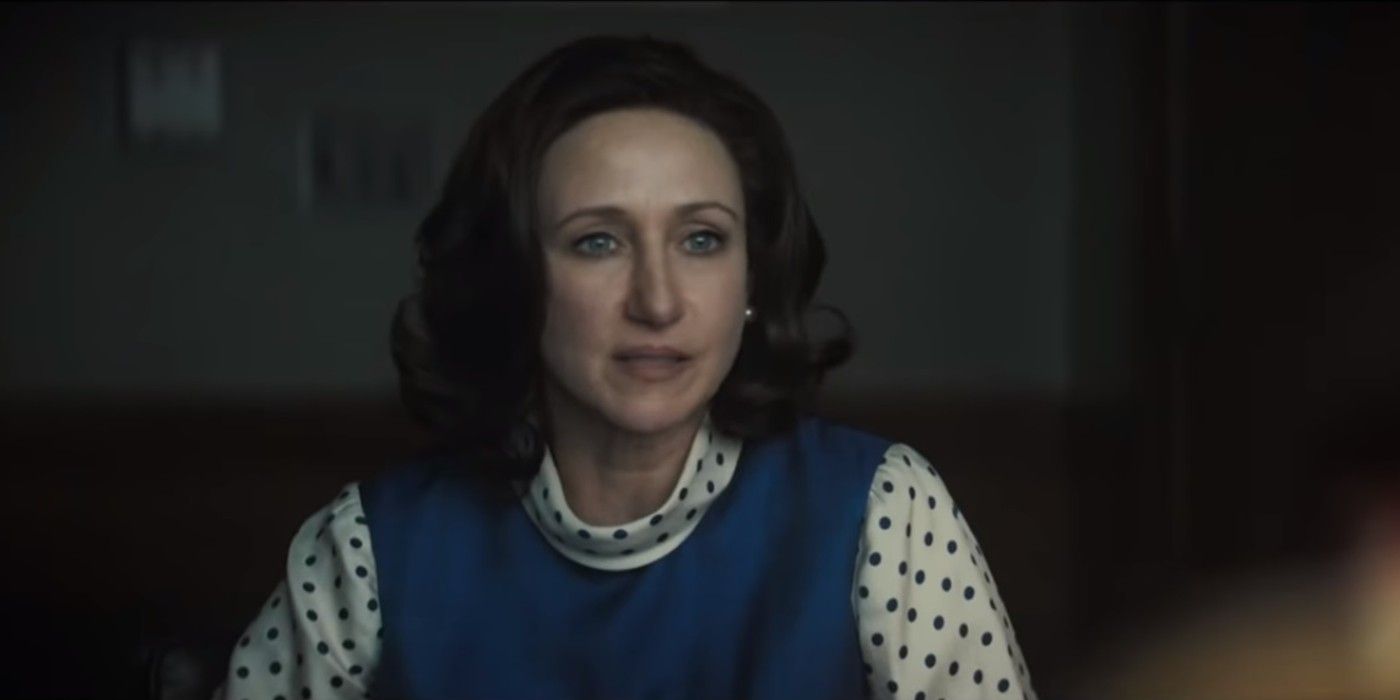 Livia Soprano in the counselor's office in The Many Saints of Newark
