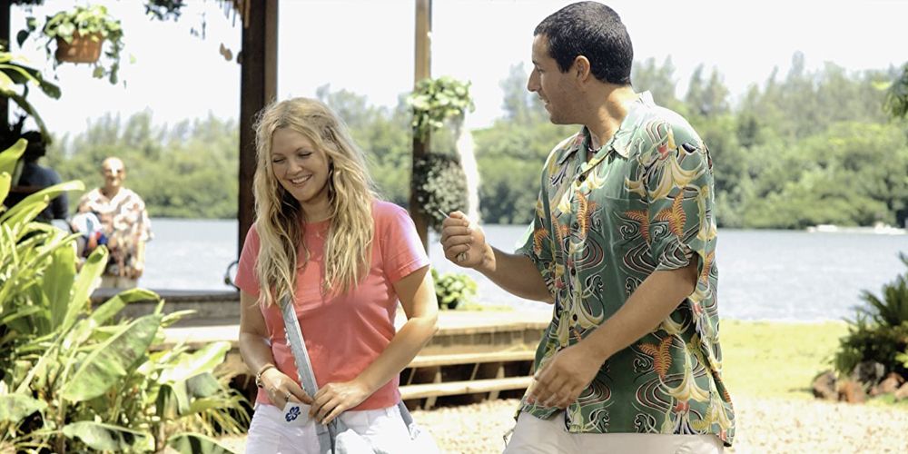 Henry and Lucy walk across island resort in 50 First Dates