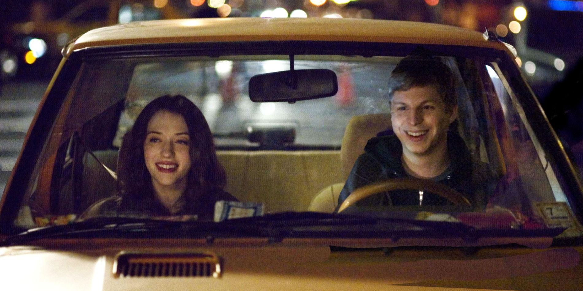 Norah and Nick talk in a car at night in Nick &amp; Norah's Infinite Playlist.