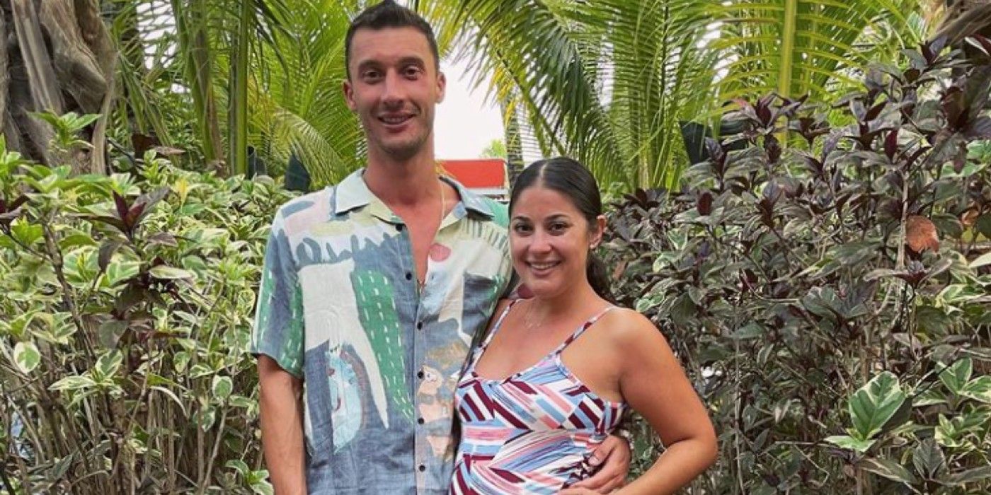 Pregnant 90 Day Fiance stars Loren Brovarnik and Alexei smiled and posed among the trees