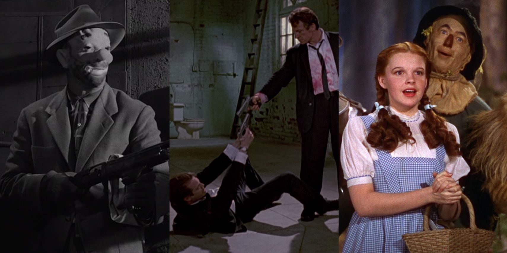 A masked robber in The Killing, Mr White and Mr Pink in Reservoir Dogs, and Dorothy in The Wizard of Oz.