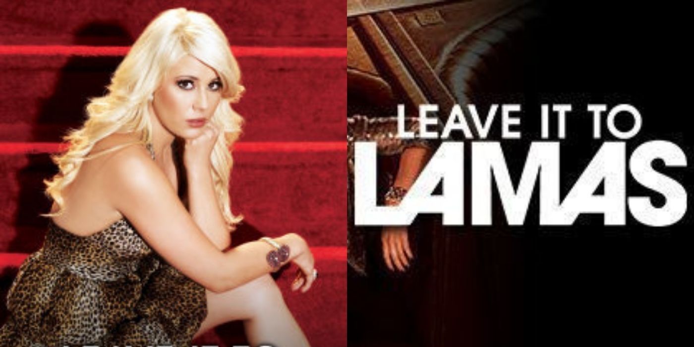 A split image of Shayne Lamas from her reality TV show, Leave it To Lamas