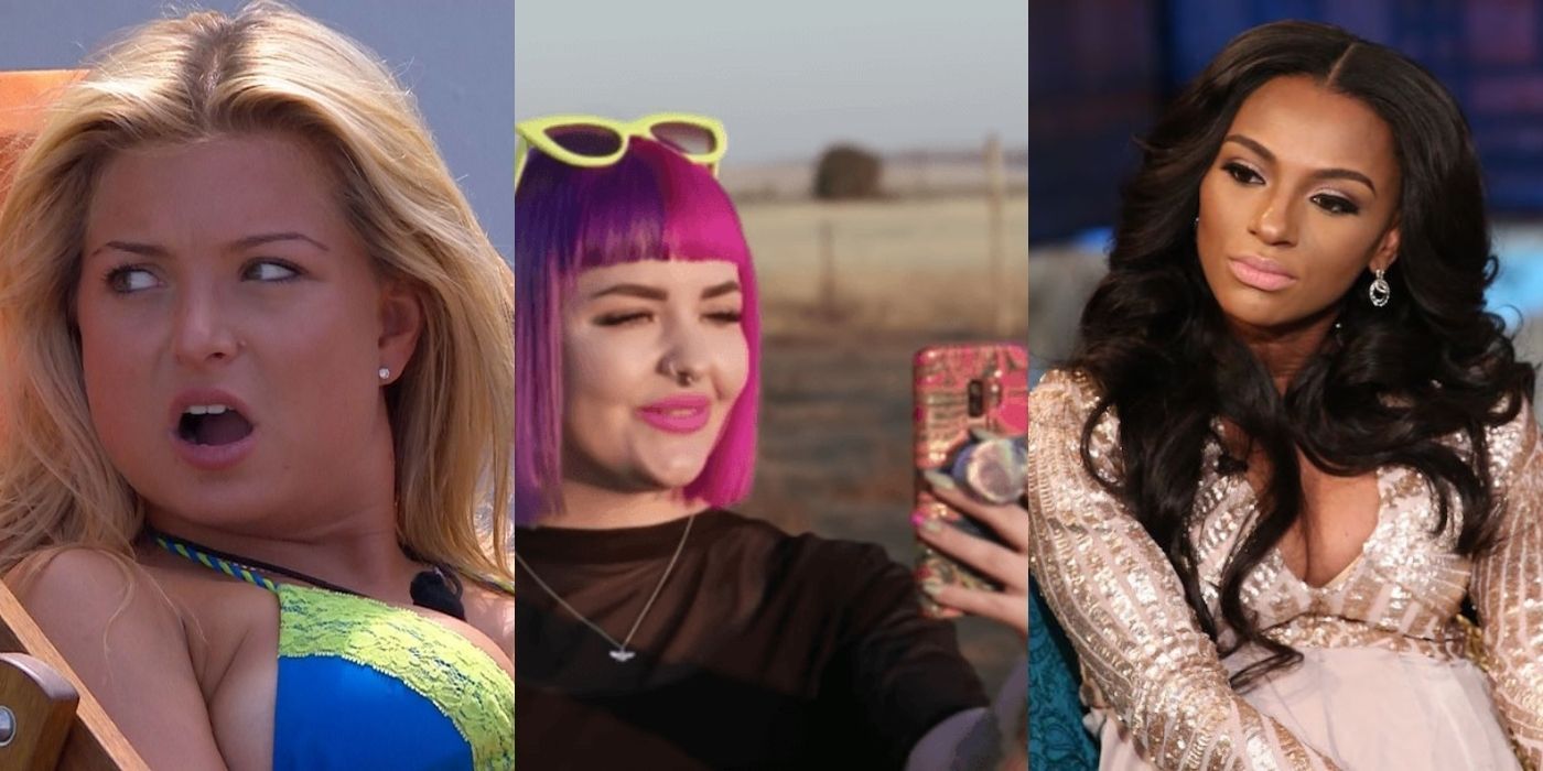 A split image of three reality TV stars from Love Island, 90 Day Fiance, and Love and Hip Hop