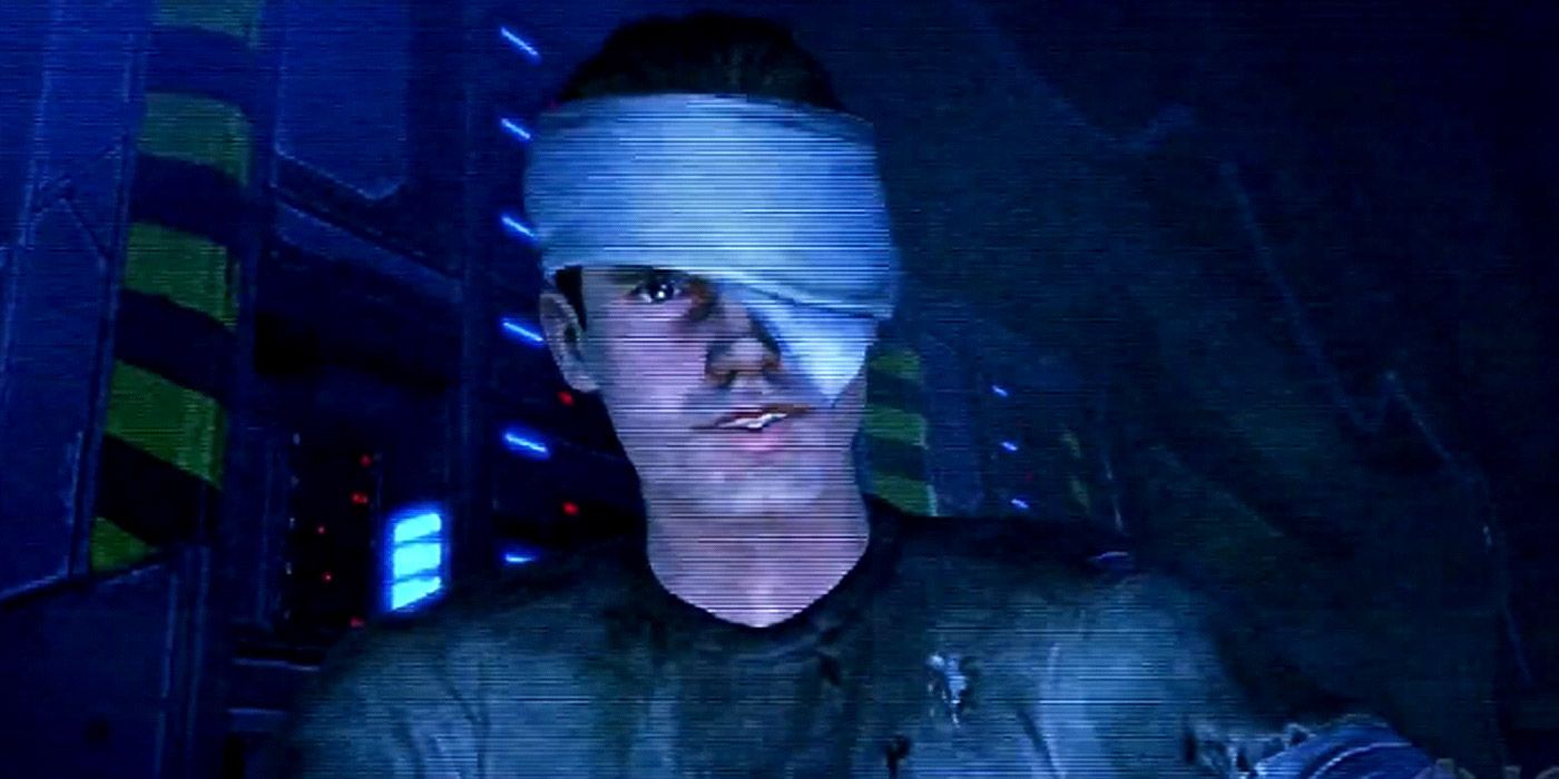 Corporal Hicks communicating over an intercom in Aliens: Colonial Marines