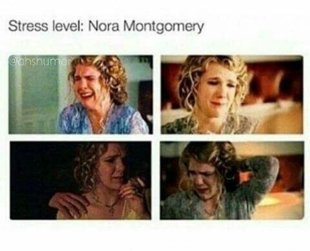 A meme showing Nora Montgomery in AHS Murder House