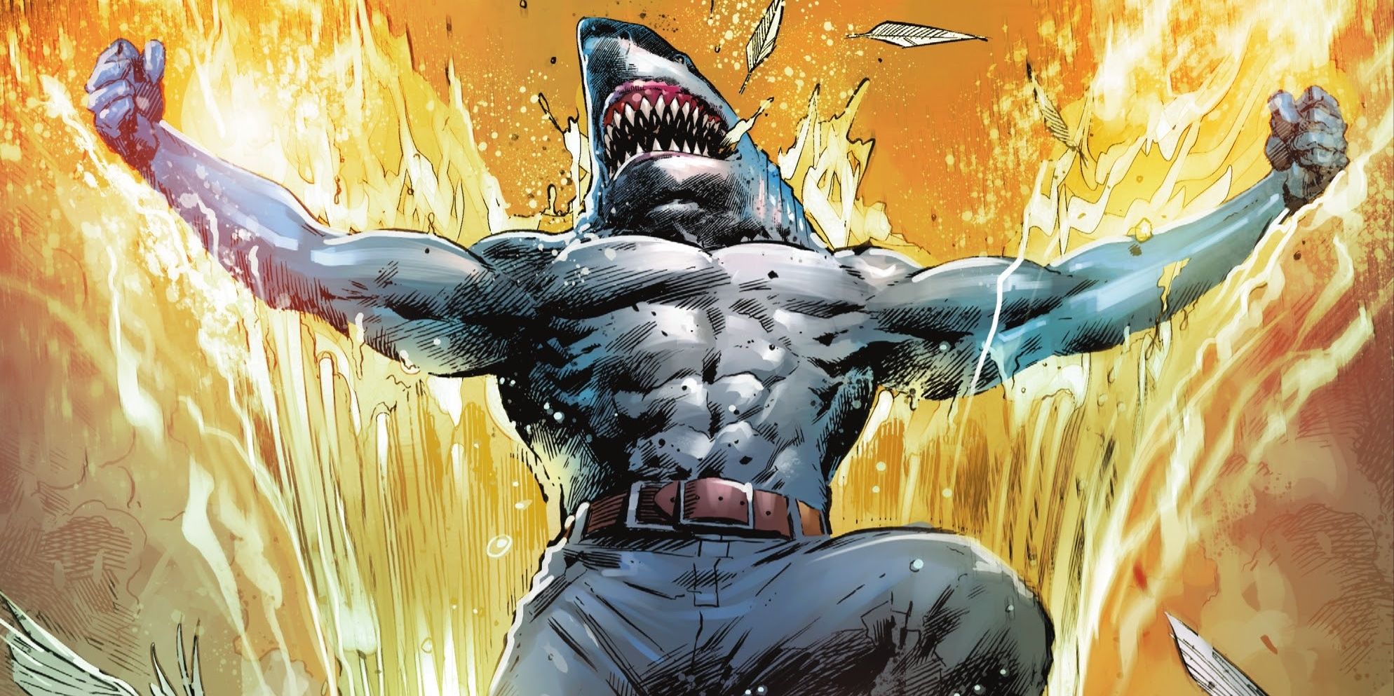 The villain King Shark from the Aquaman comics.