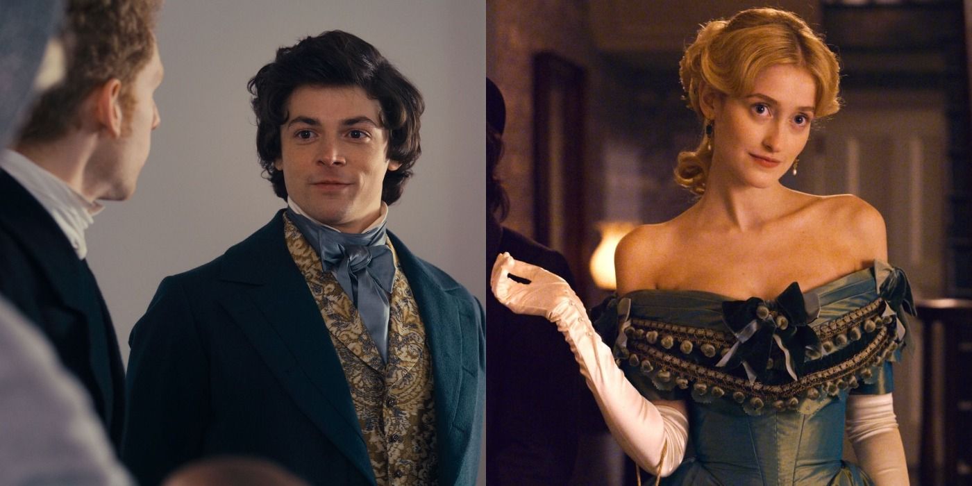Split image of Austin and Jane in Dickinson