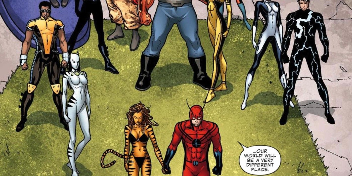 Hank Pym and Tigra with the Avengers Academy