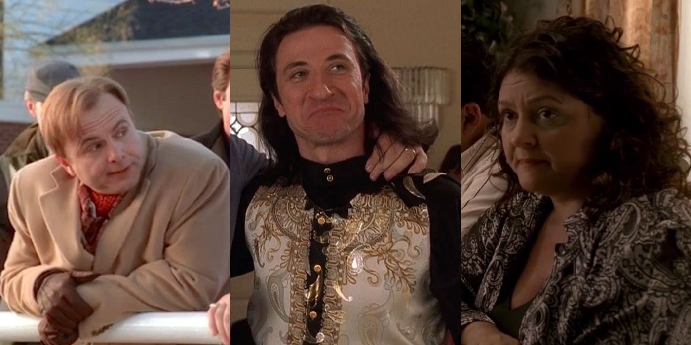 Three side by side characters from The Sopranos.