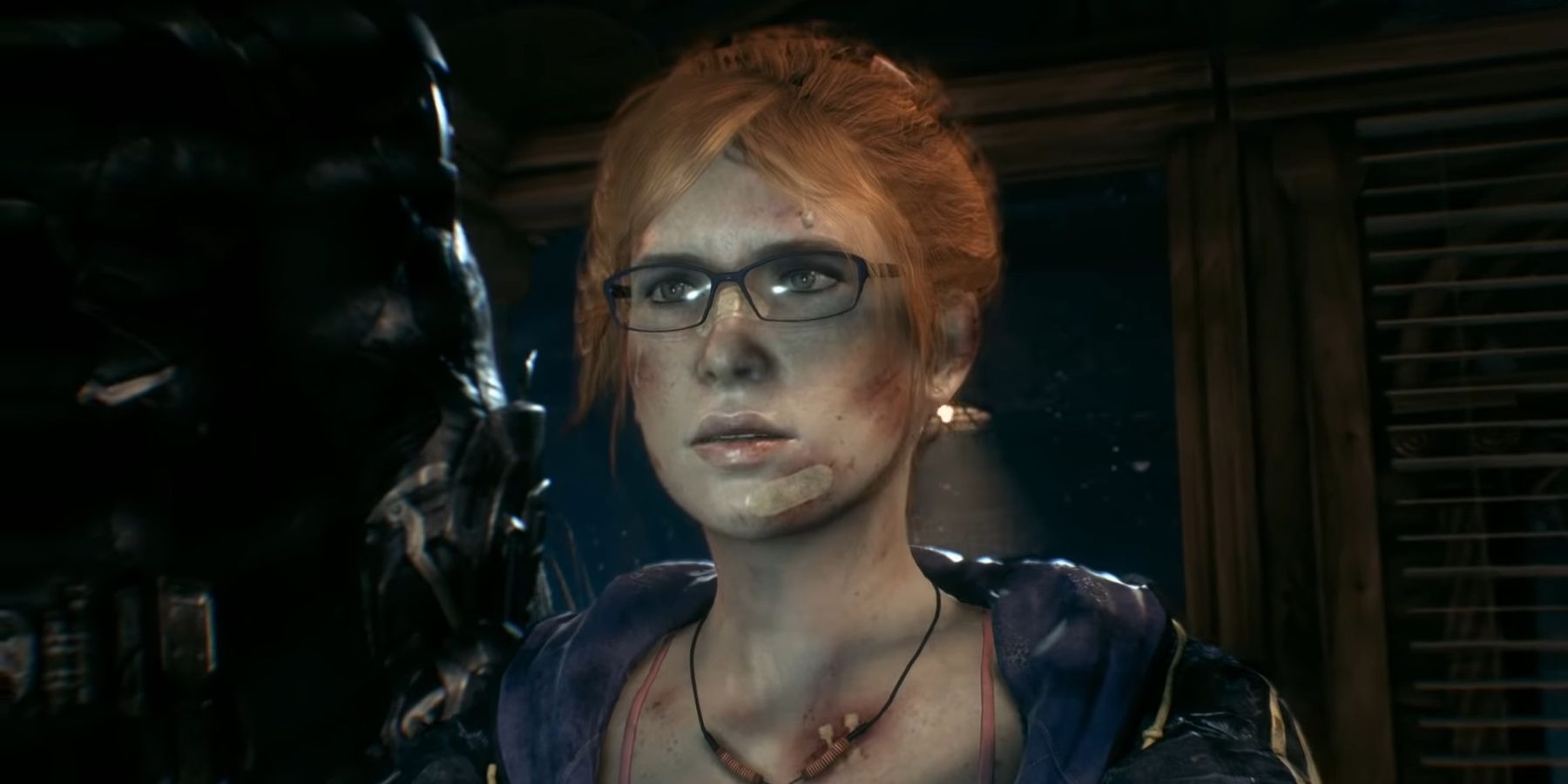 Barbara Gordon as Oracle operating from the GCPD in Batman: Arkham Knight