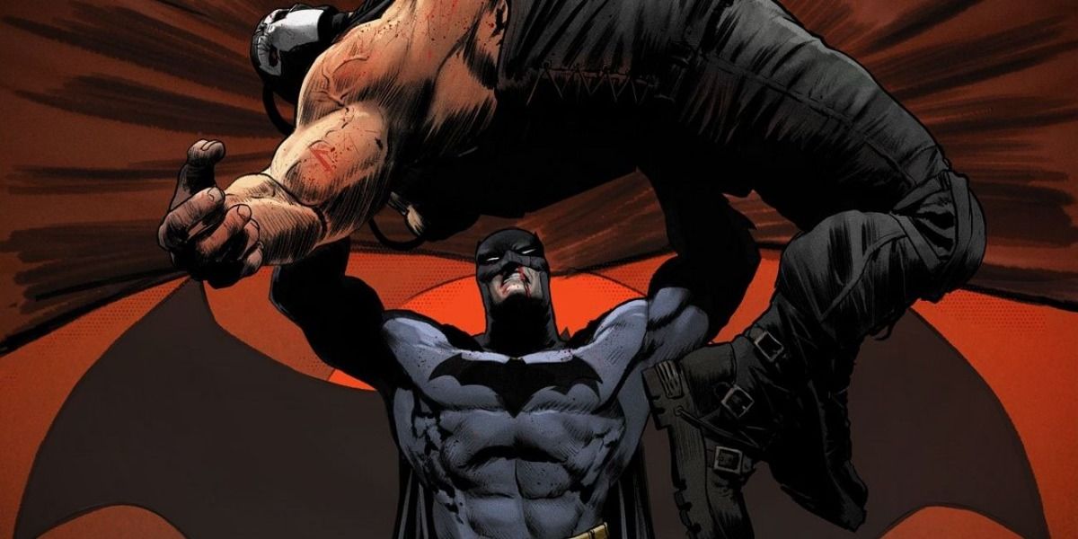 Art of Batman lifting Bane for the City of Bane arc