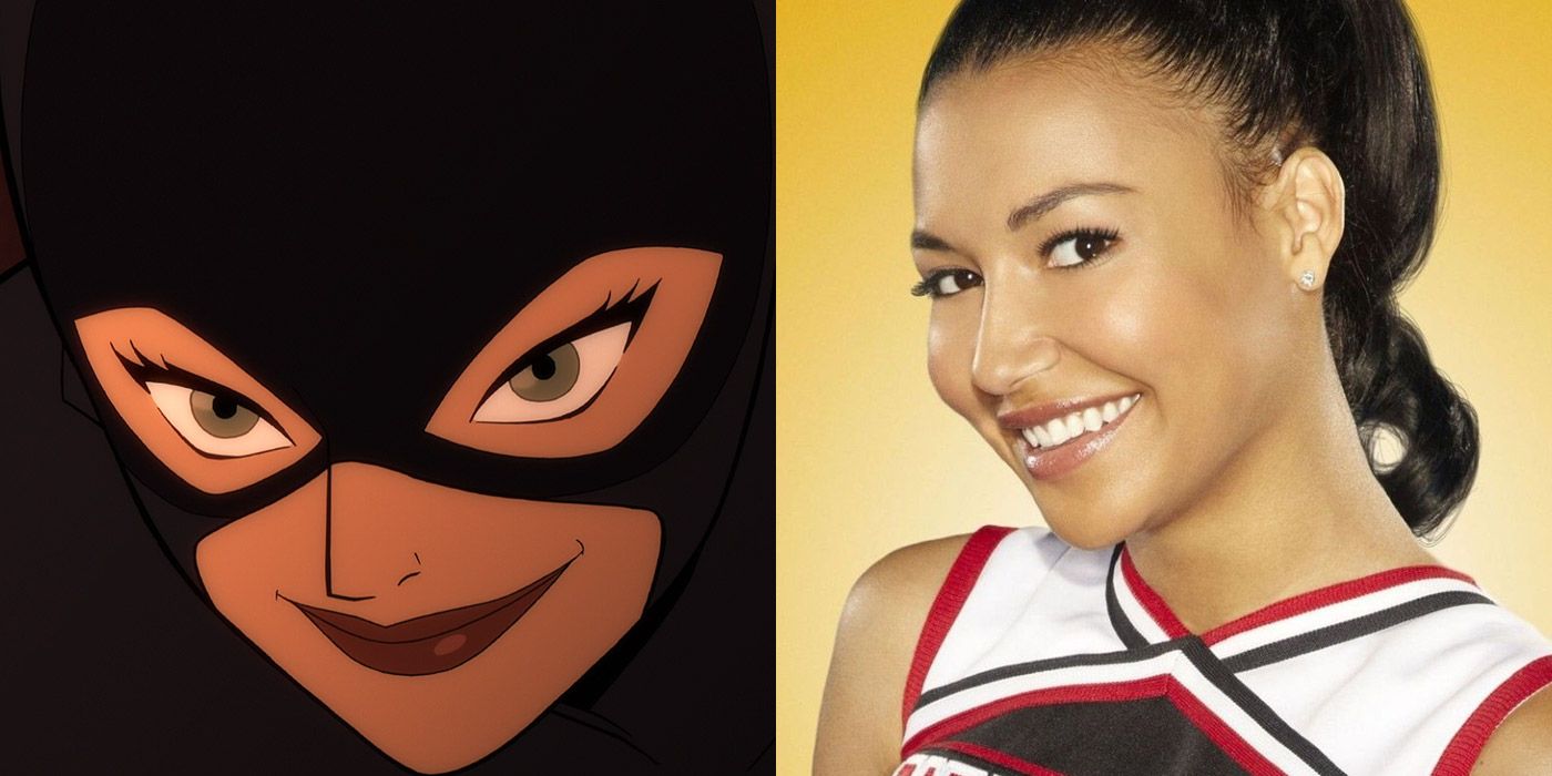 Split image of Catwoman and Naya Rivera from Batman: The Long Halloween
