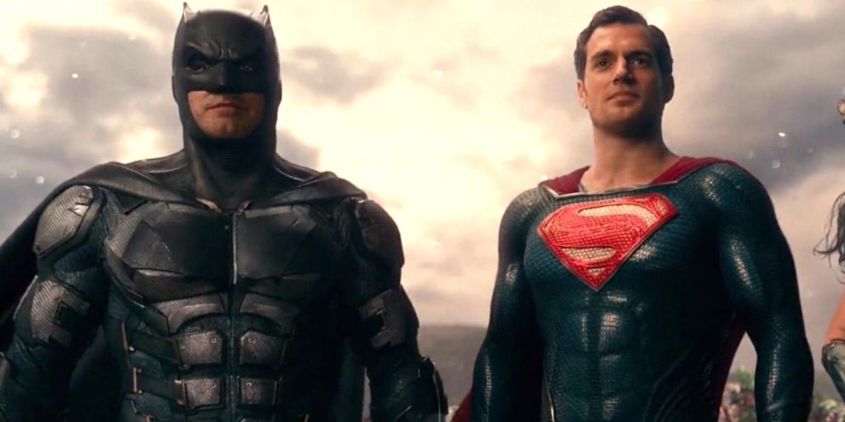 Batman and Superman stand side by side in Justice League