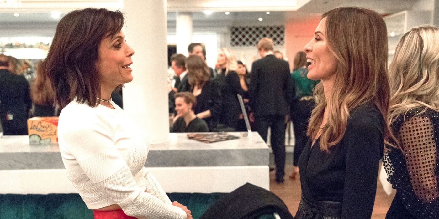 Bethenny and Carole laughing at an event on RHONY