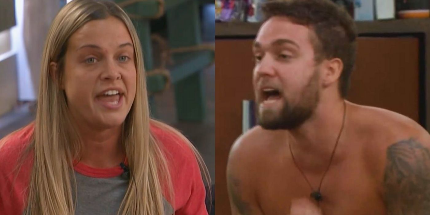Christie and Nick fighting in Big Brother