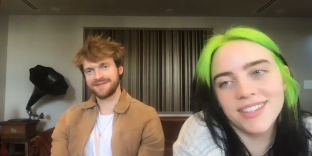Billie Eilish and Finneas talking on the Smartless Podcast