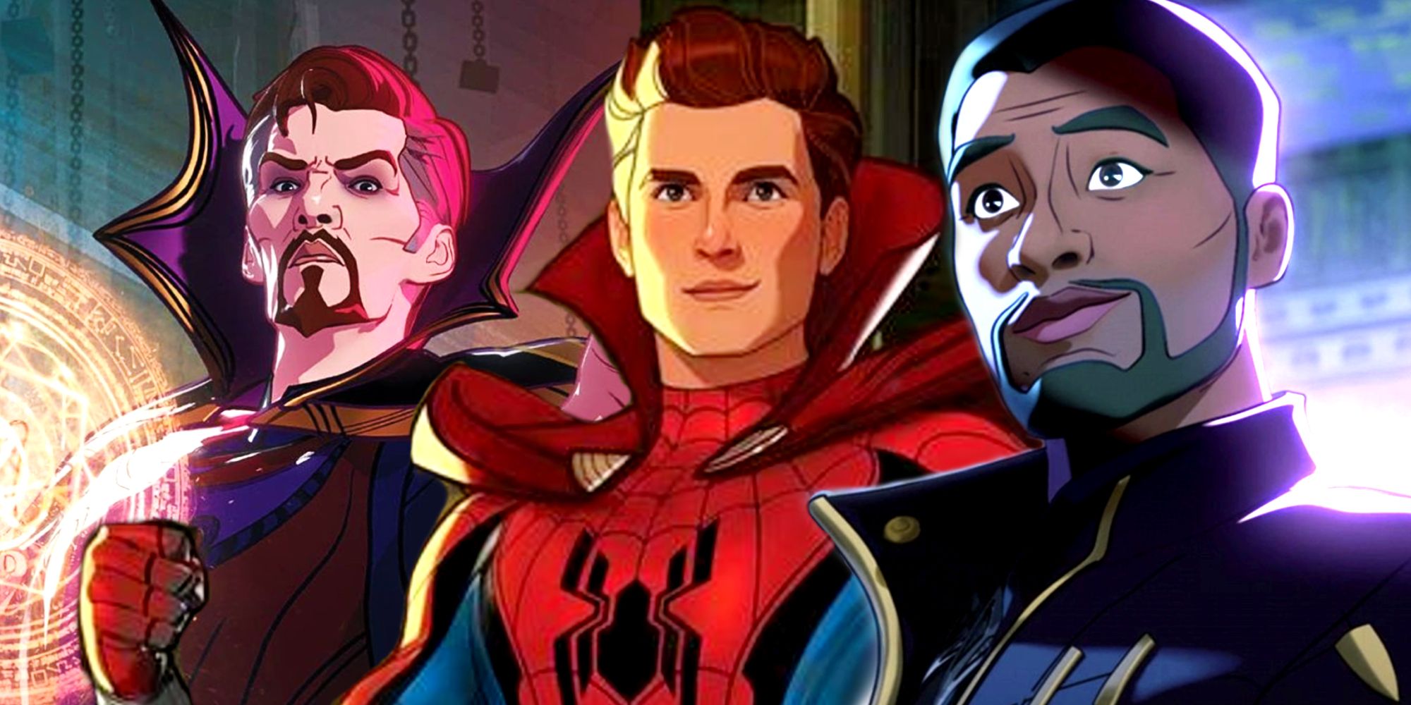 Black Panther, Doctor Strange, and Spider-Man in What If
