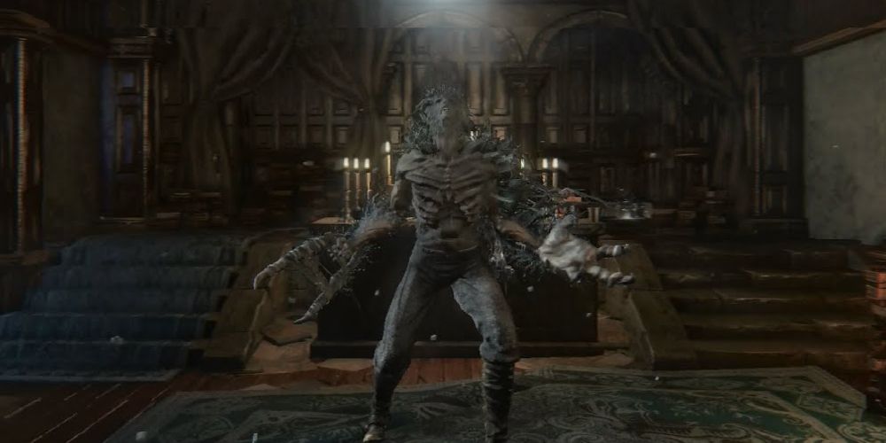 A player using the Beast's Embrace item in Bloodborne.