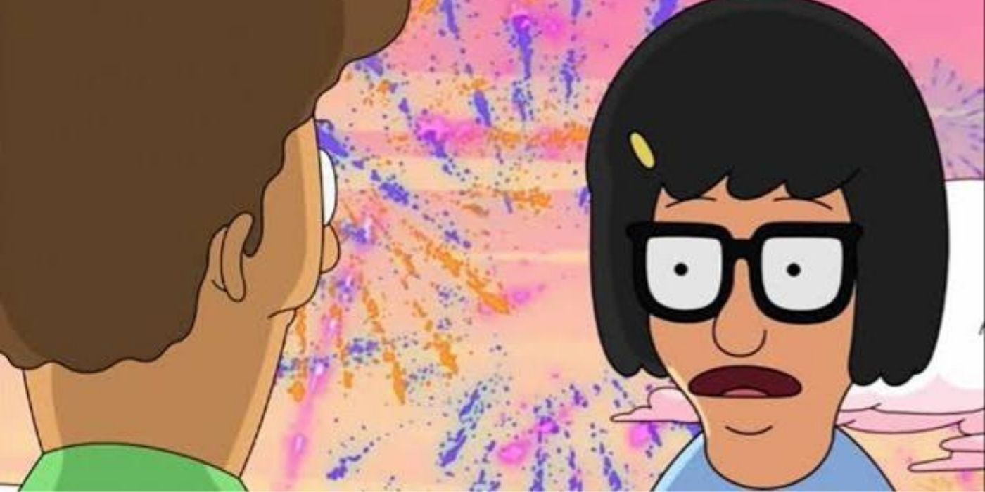 A schocked Tina looks at a boy in Bob's Burgers
