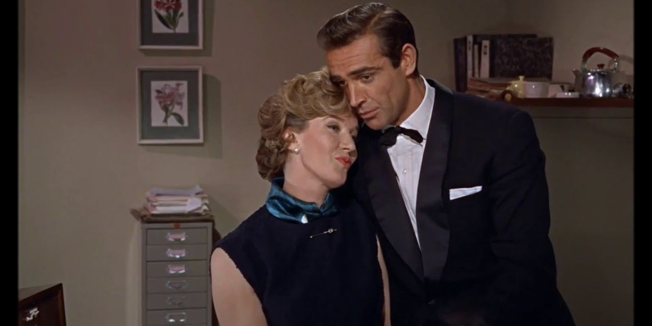 Moneypenny asks James Bond to take her on a date in Dr. No.
