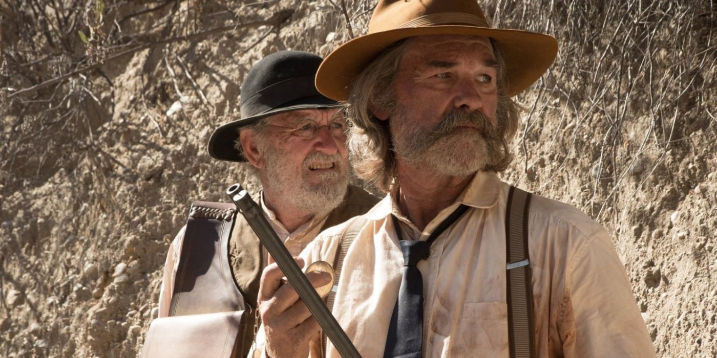 Franklin and Chicory looking at something in Bone Tomahawk.