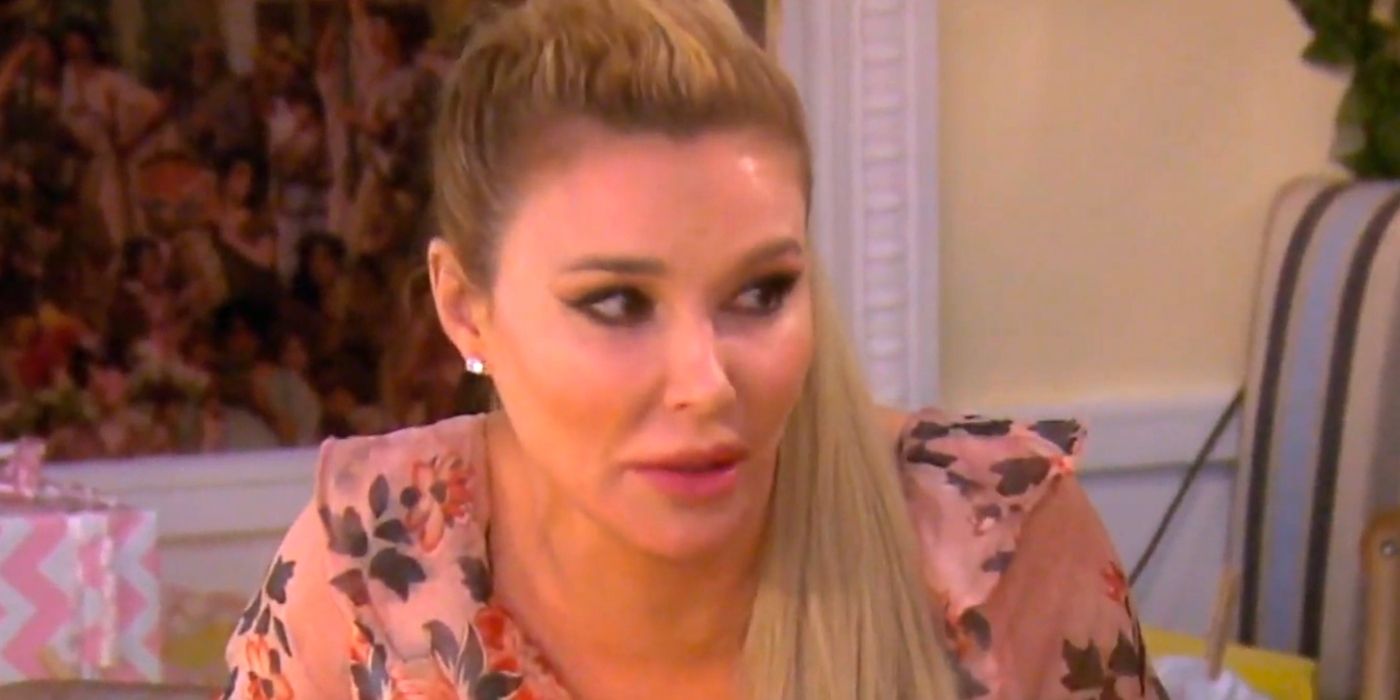 Brandi Glanville looking upset on The Real Housewives Of Beverly Hills