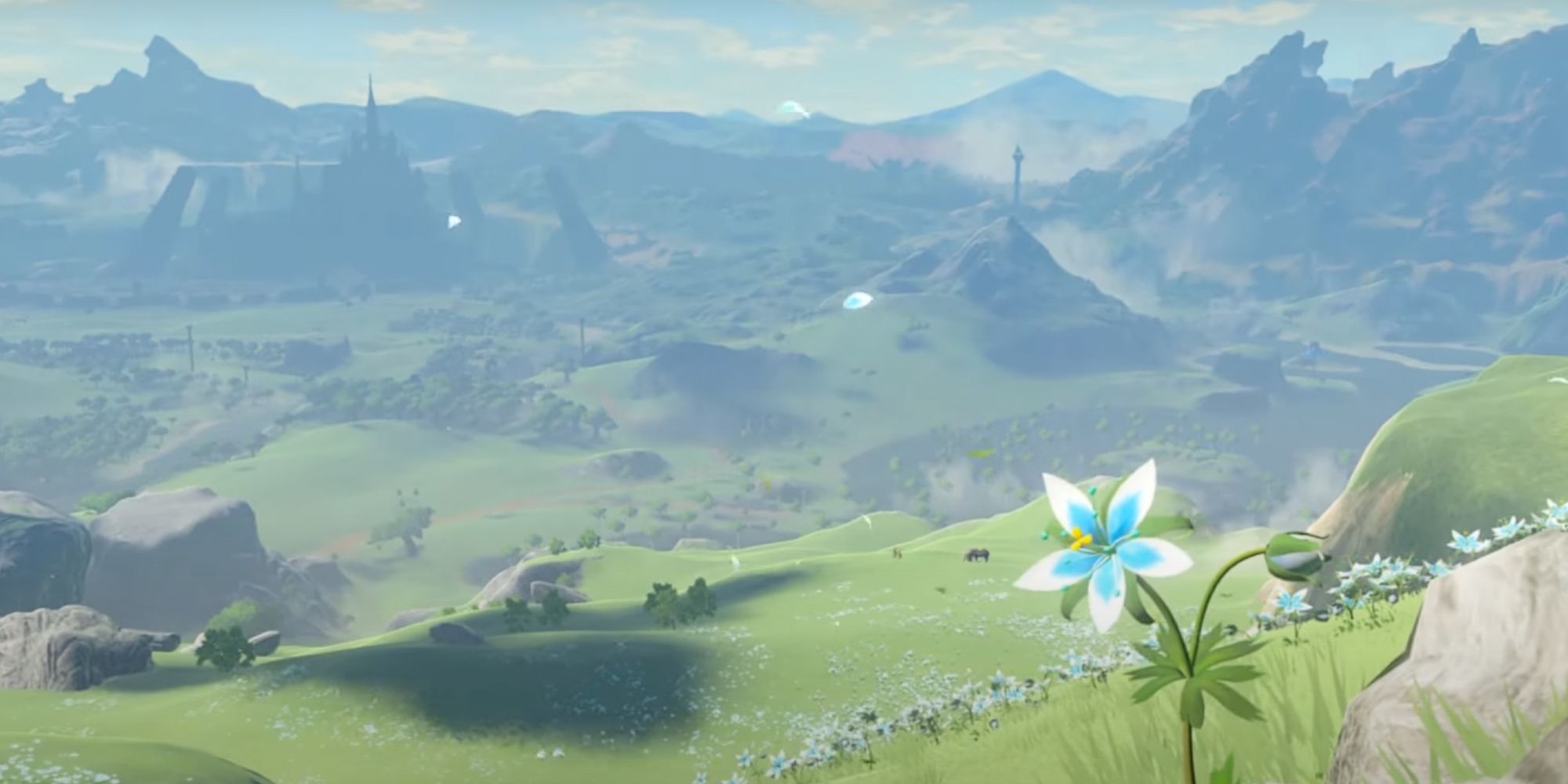 An image of Hyrule in BOTW as shown in the game's ending