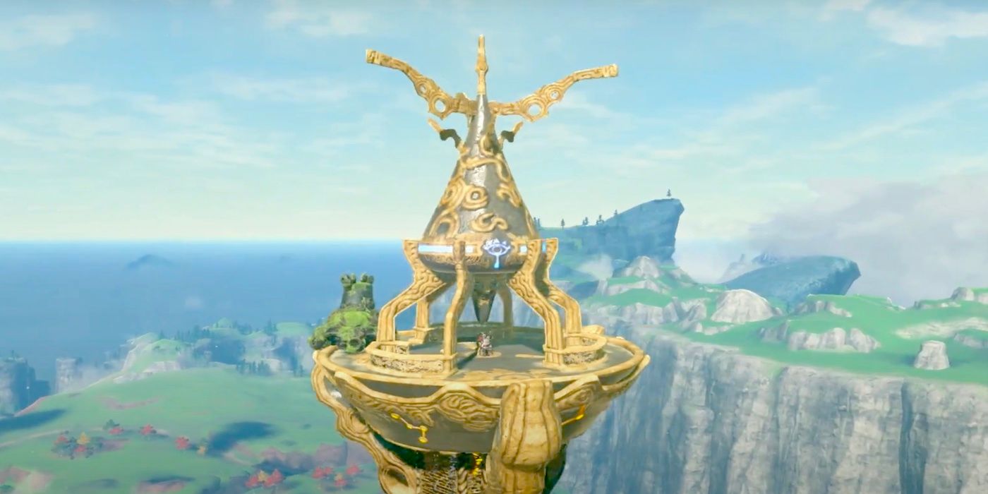 Breath Of The Wild Sheikah Tower Allows For Endless Shield Surfing