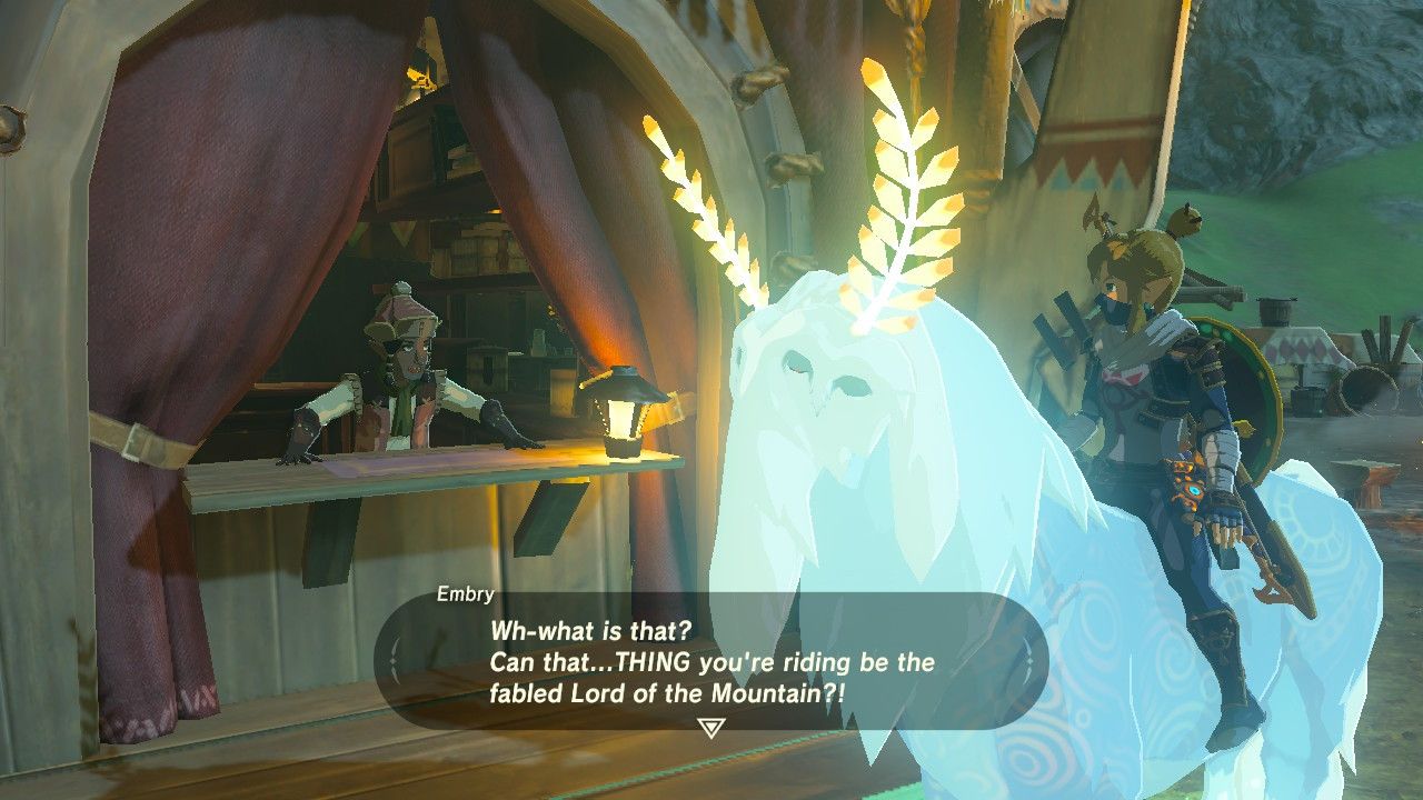 The Lord of the Mountain can't be registered at a BOTW stable