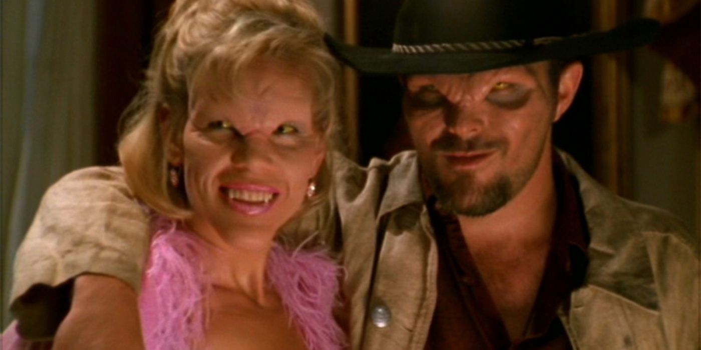 Lyle Gorch and a female vampire in Buffy the Vampire Slayer