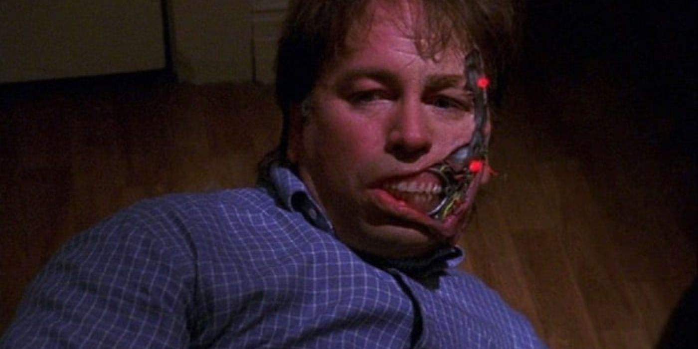 Ted with half-his face slashed in Buffy the Vampire Slayer