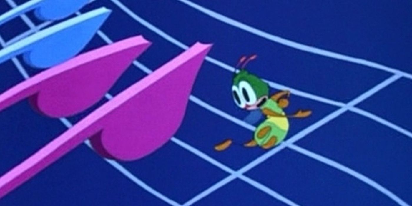 The bee from Melody Time escaping peril in Bumble Boogie.