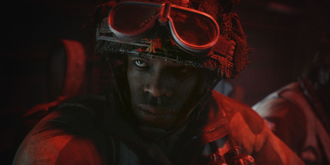 A close-up of a soldier in Call of Duty Vanguard Zombies Mode