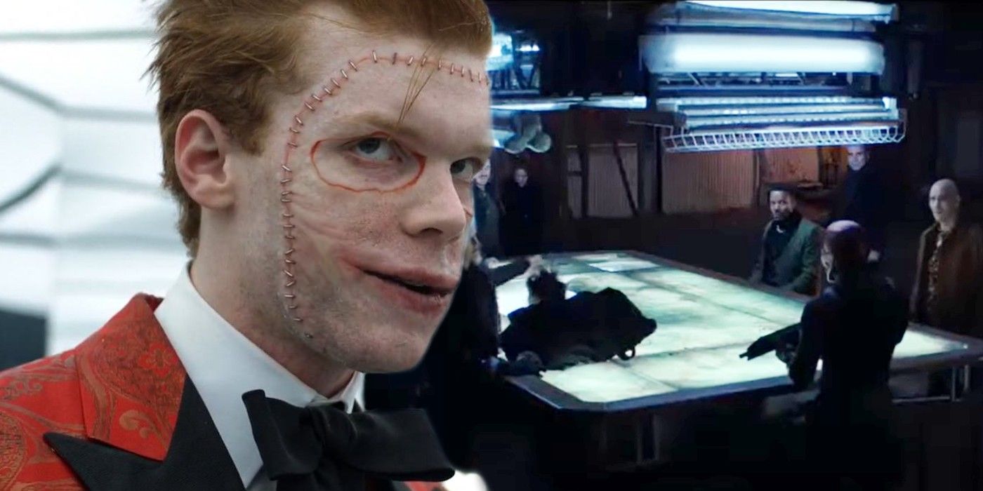Cameron Monaghan as Jerome in Gotham and Titans Red Hood meeting