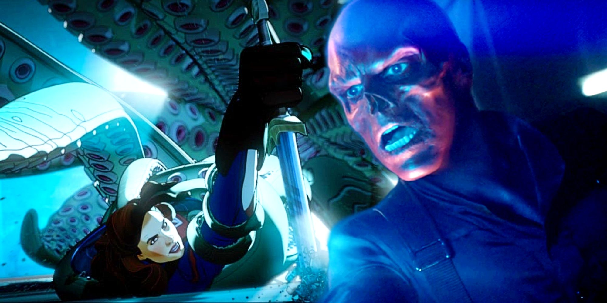 Captain Carter Fights Shuma-Gorath In What If and Red Skull in The First Avenger