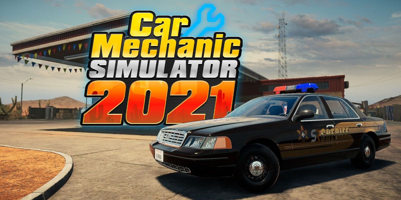 Car Mechanic Simulator 2021 Featured Logo Police Car