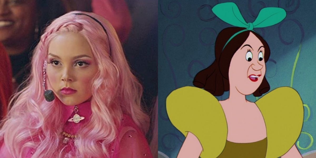 Split Image: Carrie from JatP and Drizella from Cinderella