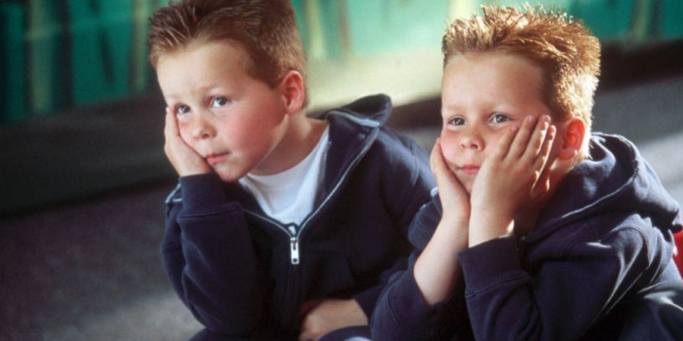 Kyle and Nigel looking confused in Cheaper by the Dozen