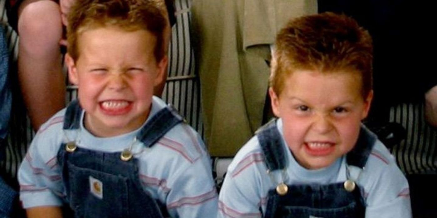 Nigel and Kyle laughing in Cheaper by the Dozen