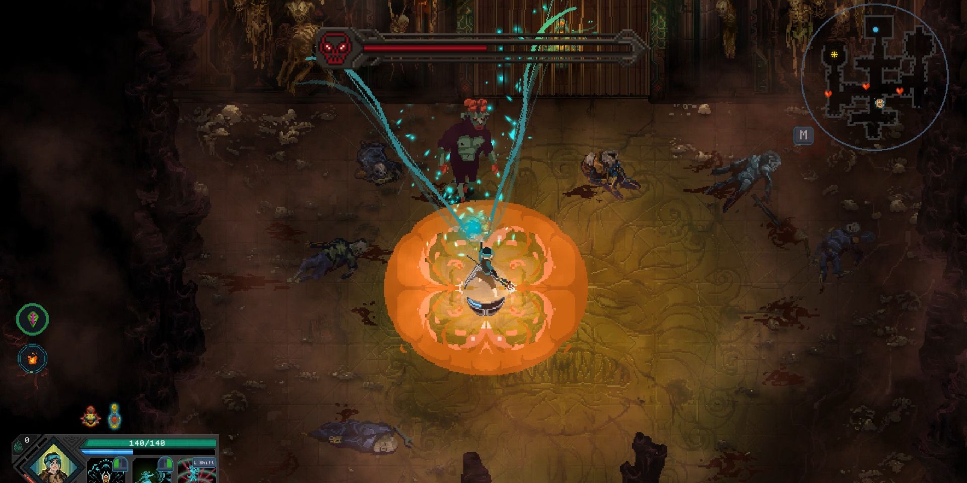 A shot of gameplay featured in Children of Morta