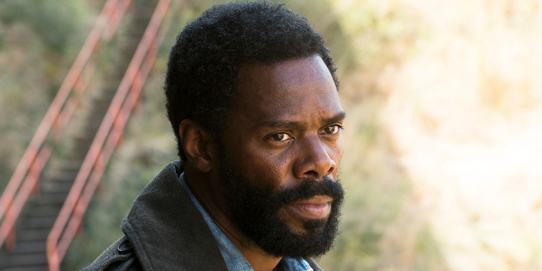 Victor Strand looking serious in Fear the Walking Dead