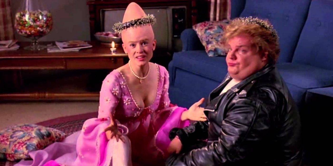 Connie and Ronnie sitting on the floor in Coneheads