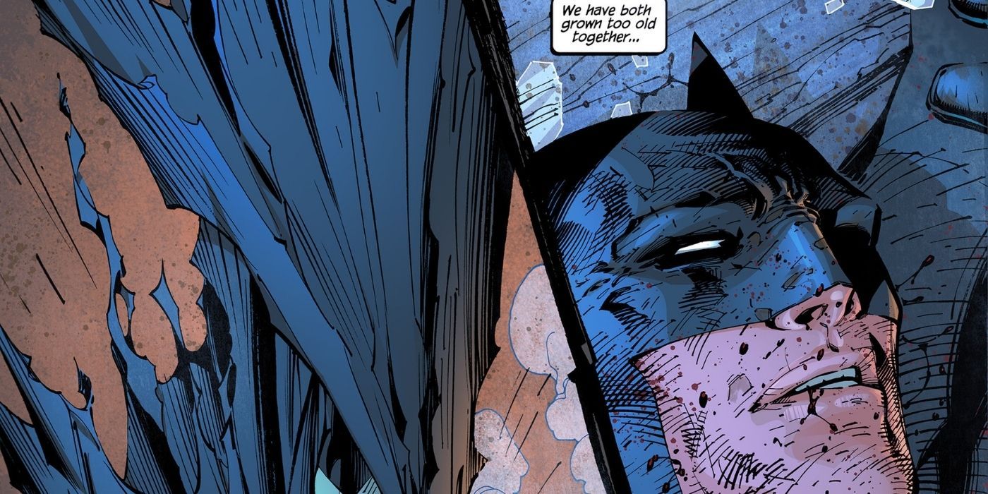 Batman falls and cracks his skull in Hush