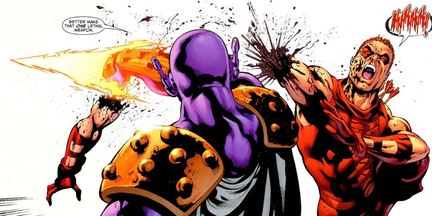 Prometheus rips Arsenal&rsquo;s arm in DC Comics