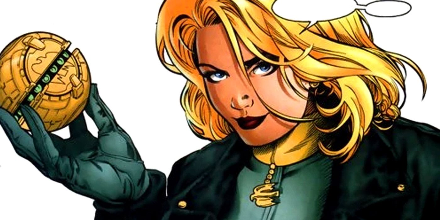 The Black Canary wielding a Canary Cry Bomb