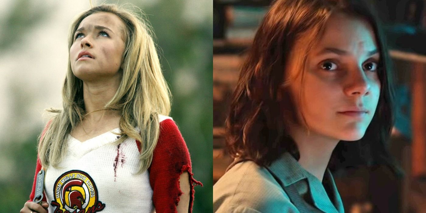 Split image of Claire Bennet in Heroes and Dafne Keen in His Dark Materials