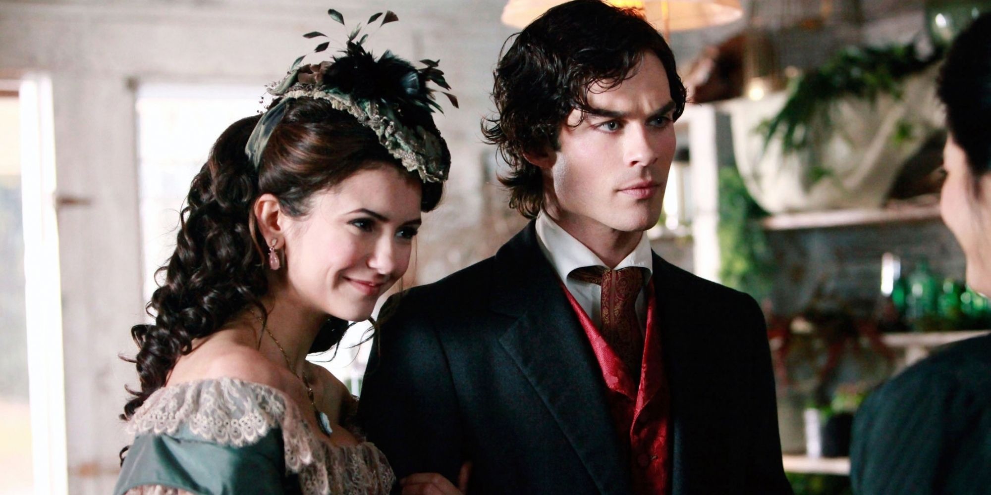 Damon and Katherine in 1864 in The Vampire Diaries.