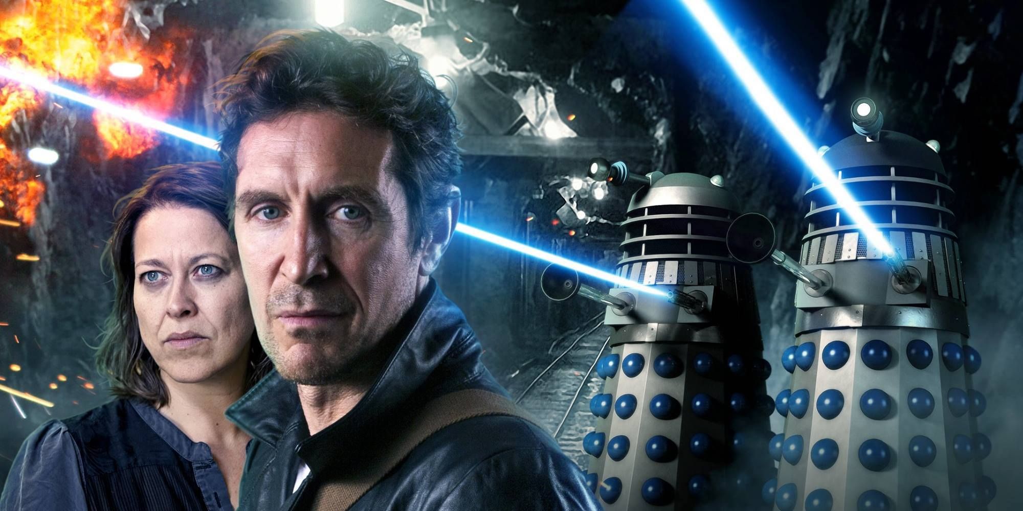 The Eighth Doctor stands determined on the cover of Dark Eyes